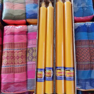 เทียนเบอร์ 3, 4 สีเหลืองและสีขาว